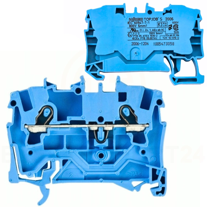WAGO Złączka przelotowa 2-przewodowa 6mm2 niebieska 2006-1204.png