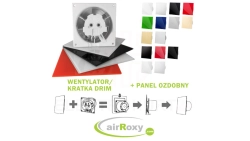 Wentylator dRim /łożysko kulkowe/ 100mm 100 PS z panelami ozdobnymi /dobierz panel/ w wersji z łącznikiem łańcuszkowym 01-061