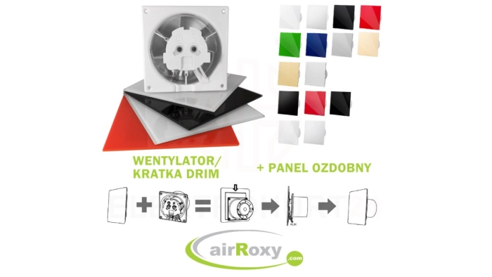 Wentylator ścienno-sufitowy 100mm 15W /łożysko kulkowe/ dRim 100 S BB /baza /dobierz panel/ 01-060