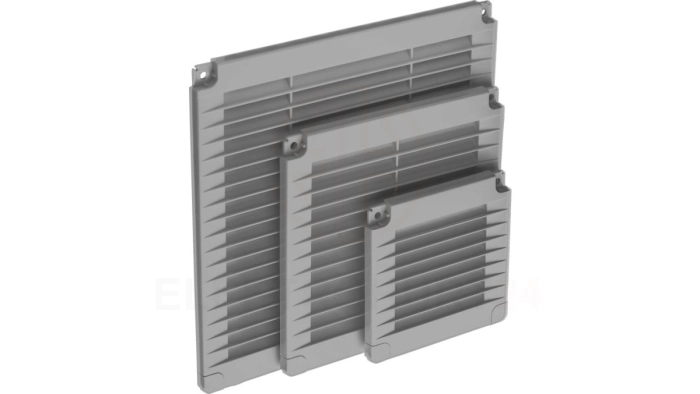 Kratka z zaślepkami 300x300 szary 02-334