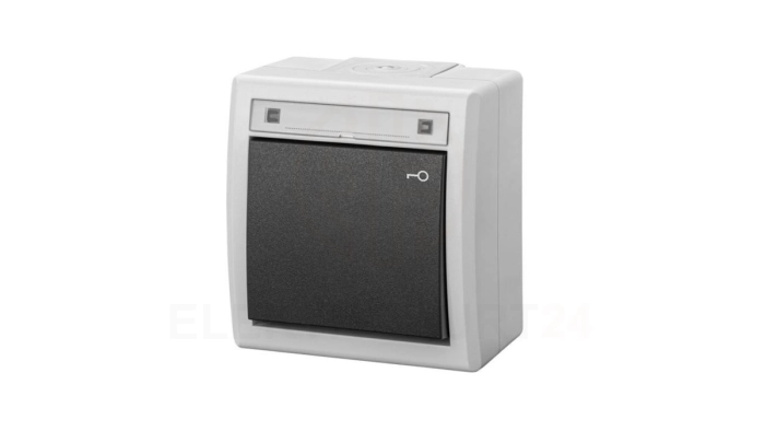 AQUANT 2K łącznik natynkowy zwierny klucz IP55 szary 5007-10