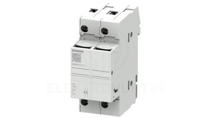 Podstawa bezpiecznikowa do wkładek cylindrycznych 1038 mm 32A 2P 3NW7023-2