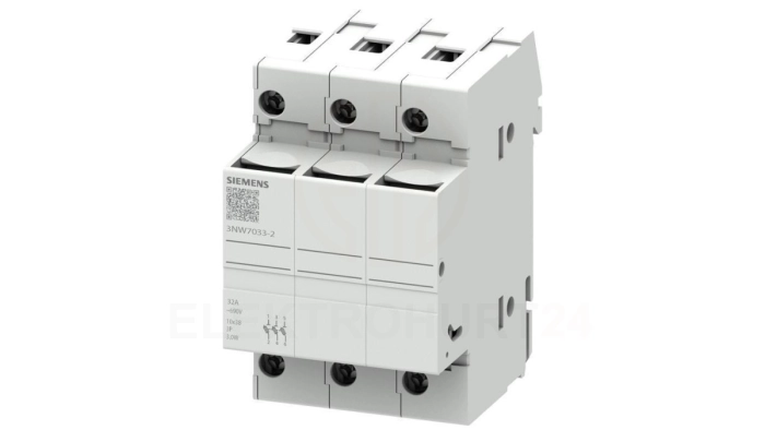 Podstawa bezpiecznikowa do wkładek cylindrycznych 1038 mm 32A 3P 3NW7033-2