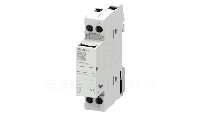 Podstawa bezpiecznikowa do wkładek cylindrycznych 1038 mm 32A 1P+N 3NW7053-2