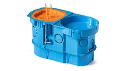 Puszka do pustych ścian GK BuciQ PSE2x60G niebieska ekstragłęboka do elektroniki z pokrywą 34456203
