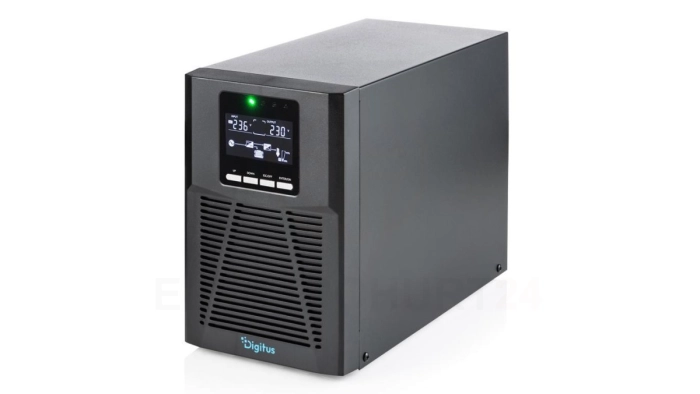 Zasilacz awaryjny UPS Online Tower 19 LCD 1000VA/1000W 2x12V/9Ah 4xC13 1xC14 USB RS232 RJ45 GŁ.293mm DN-170130