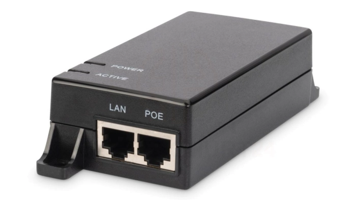 Zasilacz/Adapter PoE 802.3af aktywny max. 48V 15.4W 10/100/1000Mbps DN-95102-1