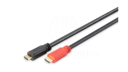 Kabel połączeniowy ze wzmacniaczem HDMI 1.4 High Speed Ethernet 4K30Hz UHD HDMI A/HDMI A M/M 10m AK-330118-100-S
