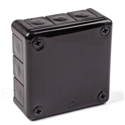 Puszka natynkowa hermetyczna pusta 98x98x42mm IP55 czarna