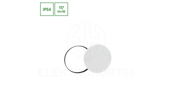 Plafoniera LED NYMPHEA BLACK i WHITE RINGS 24W 2800lm 4000K IP54 320x52mm