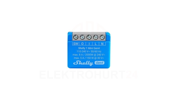 Shelly 1 Mini Gen4 - mini przekaźnik dopuszkowy 110-240 V/8A WiFi/Bluetooth/Zigbee/Matter 3800238070786