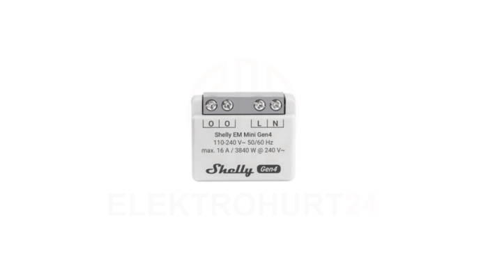 Shelly EM Mini Gen4 - mini licznik zużycia energii 110-240 V/16A WiFi/Bluetooth/Zigbee/Matter