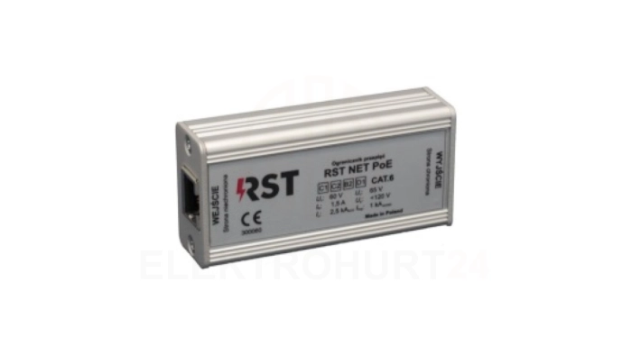 Ogranicznik przepięć do ochrony sieci LAN 1Gb, RST NET PoE 300 060