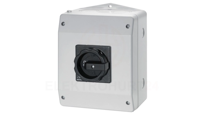 Rozłącznik główny w obudowie 3P 25A 9.5kW AC23A 400V pokrętło czarne 3LD2164-0TB51
