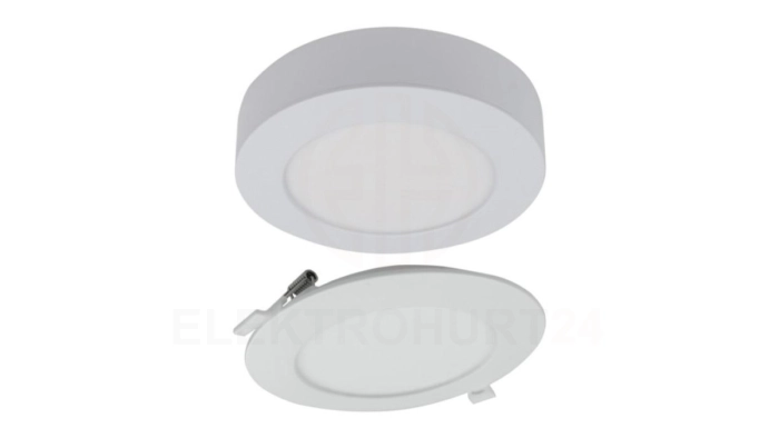 Oprawa sufitowa Downlight okrągły CCT natynk/podtynk 2w1 12W 1100lm zmienna barwa 3000/4000/6500K biały IP20 EC61080