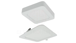 Oprawa sufitowa Downlight kwadrat CCT natynk/podtynk 2w1 18W 1650lm zmienna barwa 3000/4000/6500K biały IP20 EC61085