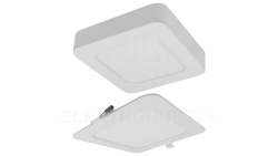 Oprawa sufitowa Downlight kwadrat CCT natynk/podtynk 2w1 24W 2200lm zmienna barwa 3000/4000/6500K biały IP20 EC61086