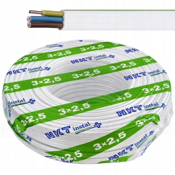 Przewód Kabel Płaski YDYp 3x2,5mm² 450/750V Drut Miedź NKT Instal PLUS 100m