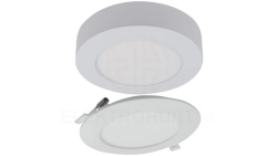 Oprawa sufitowa Downlight okrągły CCT natynk/podtynk 2w1 24W 2200lm zmienna barwa 3000/4000/6500K biały IP20 EC61082