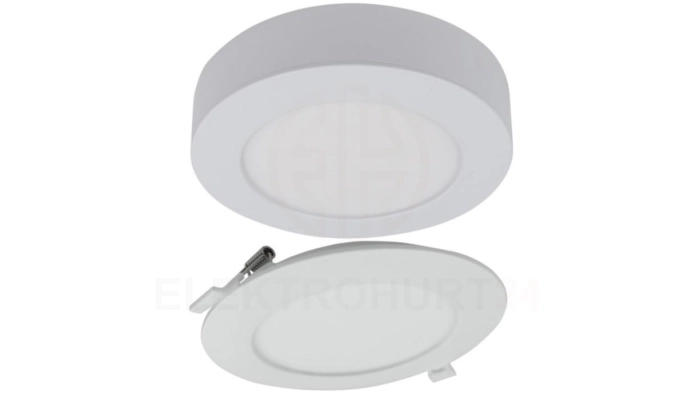 Oprawa sufitowa Downlight okrągły CCT natynk/podtynk 2w1 24W 2200lm zmienna barwa 3000/4000/6500K biały IP20 EC61082