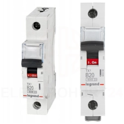 Legrand TX3 wyłącznik nadprądowy 1P B20A S301
