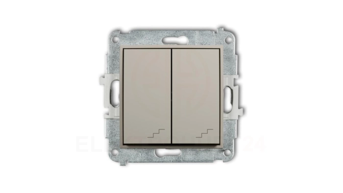 ICON Mechanizm łącznika podwójnego schodowego taupe 60IWP-33