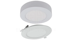 Oprawa sufitowa Downlight okrągły CCT natynk/podtynk 2w1 18W 1650lm zmienna barwa 3000/4000/6500K biały IP20 EC61081