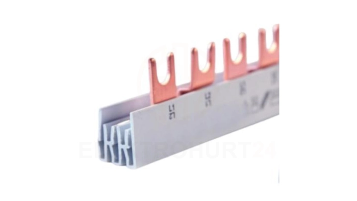 Szyna łączeniowa widełkowa MCB, 2-polowa, przekrój 10 mm, typ L, długość 56 modułów MEF25610A00