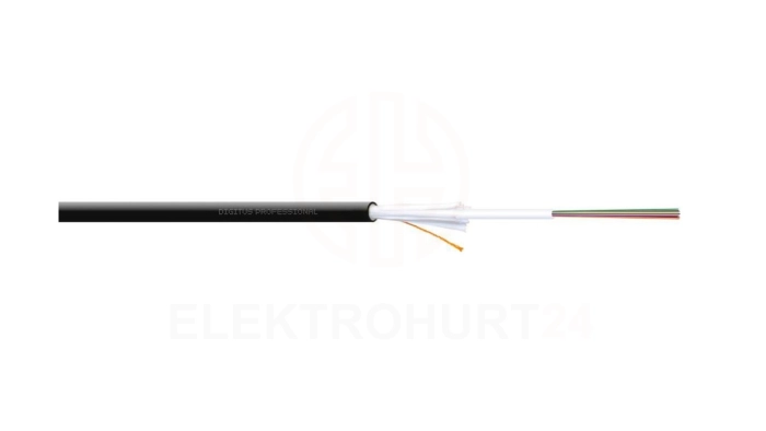Kabel światłowodowy uniwersalny DIGITUS 4 wł. SM 9/125 G652D Dca LSOH 1500N czarny A/I-DQ(ZN)BH DK-39041-U