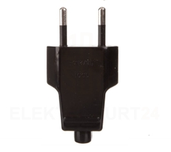 Wtyczka płaska 10A b/u 250V czarna WT-1001 (ZN-11