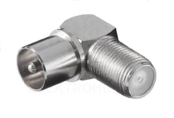 Wtyk - adapter kątowy F - IEC 12236