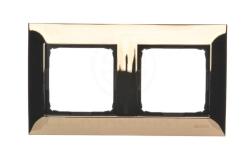 Simon 54 Premium Ramka podwójna metalowa złoto DR2