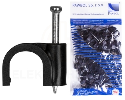 Uchwyt KLIP 10 czarny /100szt.