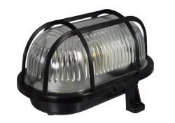 Oprawa kanałowa OWAL 60W E27 z siatką plastik IP44