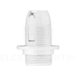 Oprawka E14 - 1 termoplastyczna biała z kołnierzem