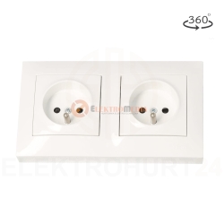 Simon 54 gniazdo meblowe narożne biurkowe białe